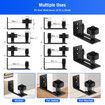Sliding Barn Door Hardware Kit 1.83m Track Roller Bottom Floor Guide Gate Handles Carbon Steel Slide Shed Bedroom Office Single Doors