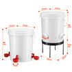 Chicken Bird Feeder Waterer Automatic Water Food Dispenser Auto Chook Hen Chick Poultry Drinker Cup PVC Feeding Port 20L
