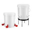 Chicken Bird Feeder Waterer Automatic Water Food Dispenser Auto Chook Hen Chick Poultry Drinker Cup PVC Feeding Port 20L