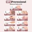 Professional Manicure Pedicure Kit,Cordless Electric Nail File Set,Rechargeable Pedicure Tools,5 Speeds Hand Foot Care Nail Drill