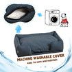 Large Pet Dog Bed Soft Puppy Sofa Cat Couch Lounge Chaise Raised Cushioned Doggy Furniture Removable Cover 90x60x24cm