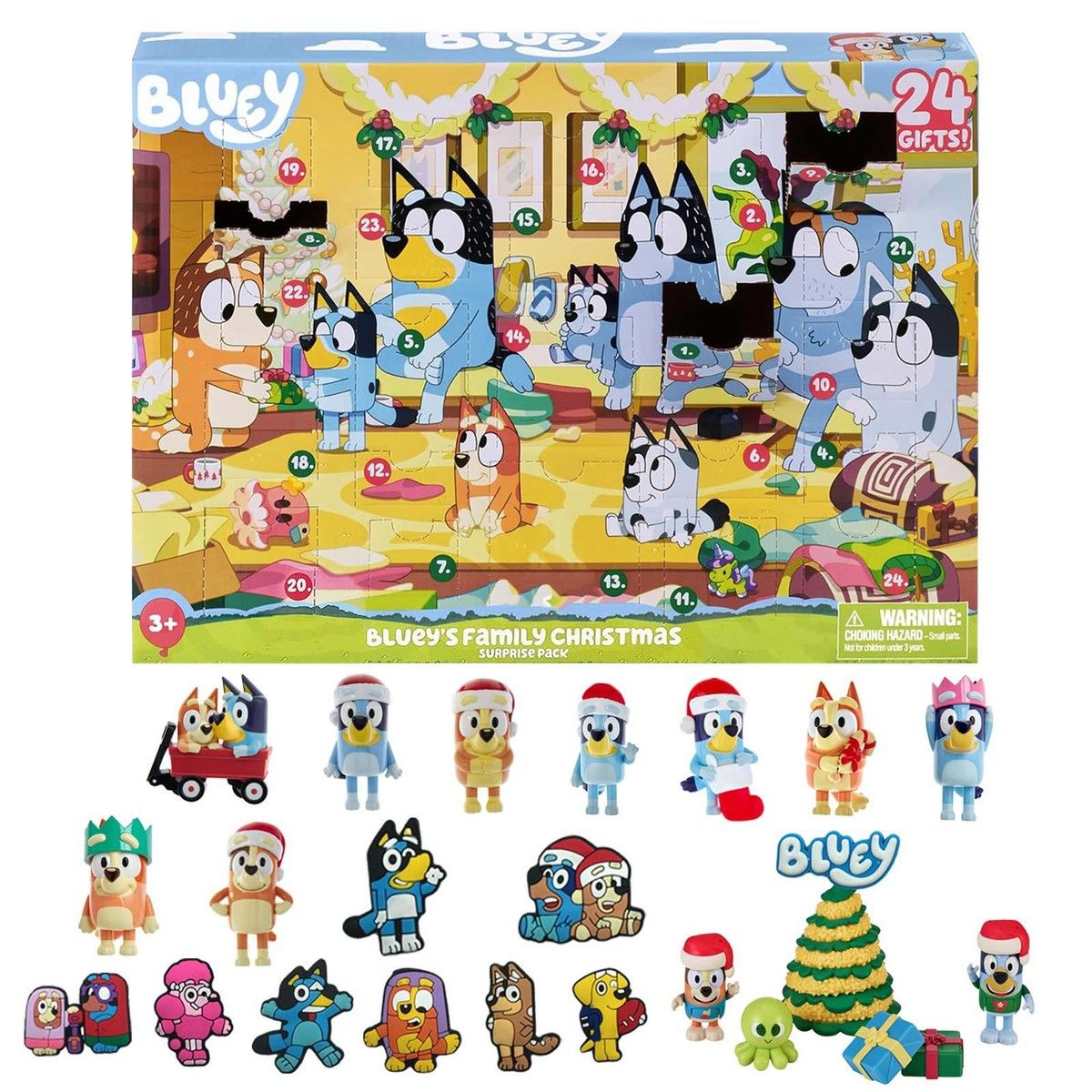 Bluey Advent Calendar 2024 Countdown 24 Days Surprise for Kids Christmas Holiday Gift