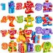 15 Pcs Number Bots Toys Number Bots Action Figure Learning Toys Number Robots Toys Educational Toy Gifts for Kids Boys Girls