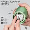 Chestnut C3S Manual Coffee Grinder,Stainless Steel S2C Conical Burr Coffee Grinder,Hand Coffee Grinder with Foldable Handle,Adjustable Grind Setting for Travel/Camping/Home,Green