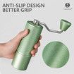 Chestnut C3S Manual Coffee Grinder,Stainless Steel S2C Conical Burr Coffee Grinder,Hand Coffee Grinder with Foldable Handle,Adjustable Grind Setting for Travel/Camping/Home,Green