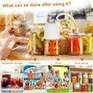 Portable Electric Mason Jar Vacuum Sealer Automatic Air Pump USB Rechargeable For Food Storage Color White
