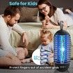 Cordless Bug Zapper Outdoor and Wireless Mosquito Zapper Portable Camping Fly Trap 2500mAh Electric Ideal for Traps (Black)