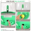 Automatic Ball Launcher for Small and Medium Dogs, Indoor and Outdoor Tennis Ball Thrower, 6PCS Mini Tennis Balls,Green