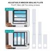 67-120cm Portable AC Window Kit Slide Rail Interlock Design Air Conditioning Outlet Accessories Vertical Horizontal Sliding Windows