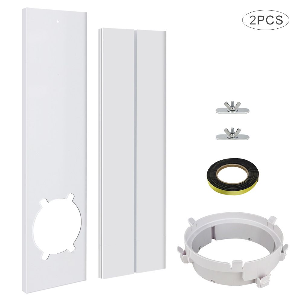 67-120cm Portable AC Window Kit Slide Rail Interlock Design Air Conditioning Outlet Accessories Vertical Horizontal Sliding Windows