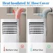 Air Conditioner Hose Cover Wrap Cover Sleeve Insulated Cover Portable accessory Diameter Exhaust Hoses Tube Grey