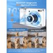 5K Digital Photography Camera 56MP Autofocus Vlogging Touchscreen 10X Zoom 6 Axis Anti Shake Compact 64GB SD Card Dual Lens 2 Batteries