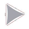 Instahut Waterproof Shade Sail Shade cloth Triangle Canopy 4x4x4m