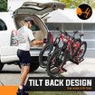 2 EBike Rack Vehicle Electric Bicycle Rear Carrier Holder Stand Cycle Storage Platform for Car 2 Inches Foldable Tilt with Lock