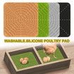 Silicone Chicken Coop Mats Nesting Box Liners Washable Reusable For Eggs Bedding Pads Color Brown
