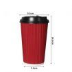 100 Pcs 16oz Disposable Takeaway Coffee Red