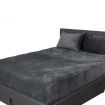 Ultra Soft Fitted Bedsheet with Pillowcase Double Size Dark Grey