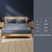 Ultra Soft Fitted Bedsheet with Pillowcase Double Size Dark Grey