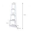 5 Tier Corner Shelf Wooden Storage White