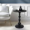 Side Table Vintage End Round Black