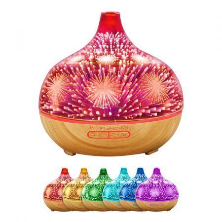 Aroma Diffuser Aromatherapy Ultrasonic 3D Air Humidifier Purifier Fireworks