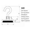 10x 5.5kg Magnet Hooks Magnetic