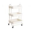 3 Tiers Kitchen Trolley Cart White