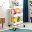 3 Tiers Kitchen Trolley Cart White