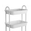 3 Tiers Kitchen Storage Trolley White