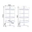 Earring Holder Stand Jewelry Display Hanging Rack Storage Metal Organizer 4 Tier White