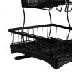Detachable Dish Drying Rack Cutlery Black