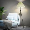 Modern Tripod Floor Lamp Linen Beige