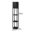 Floor Lamp Storage Shelf LED Black