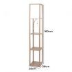 LED Floor Lamp with Storage Shelf Brown