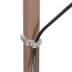 LED Floor Lamp with Storage Shelf Brown