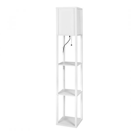 Floor Lamp Storage Shelf LED White