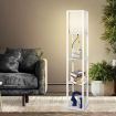Floor Lamp Storage Shelf LED White