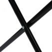 2Pcs Camping Chairs Folding Arm Black