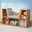 Kids Bookcase Toys Box Shelf Brown