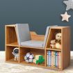 Kids Bookcase Toys Box Shelf Brown