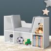 Kids Bookcase Toys Box Shelf White