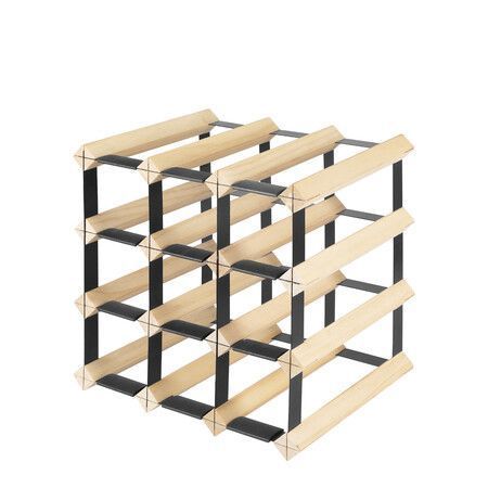 Timber Wine Storage Rack Wooden 12 Bottle