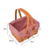 Picnic Basket Wicker Baskets Outdoor Deluxe Gift Storage Person Storage Carry