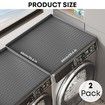 2PCS Silicone Washer Dryer Top Covers Non-Slip 65*60cm Mat Protector for Laundry Kitchen Surfaces Color Grey