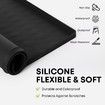 2PCS Silicone Washer Dryer Top Covers Non-Slip 65*60cm Mat Protector for Laundry Kitchen Surfaces Color Black
