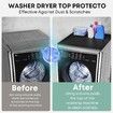 2PCS Silicone Washer Dryer Top Covers Non-Slip 65*60cm Mat Protector for Laundry Kitchen Surfaces Color Black