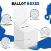 12 Pack Raffle Box Donation Box for Fundraising,Ballot Box Cardboard Box with Slot for Ticket and Removable Header Charity Box for Collecting Business Card Voting Contes,6 x 6 x 6 Inch