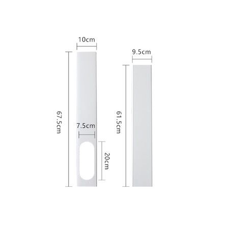 84-120cm Two adjustable 67.5 to 120cm in length and 10cm wide without connectors fitting into 13cm flat Window Air Conditioner  Vent Kit