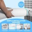 5.9Inch 150mm Length up to 2M Portable AC Air Conditioner Hose Anti-ClockwiseSupport Counter-Clockwise Thread