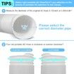 5.9Inch 150mm Length up to 2M Portable AC Air Conditioner Hose Anti-ClockwiseSupport Counter-Clockwise Thread